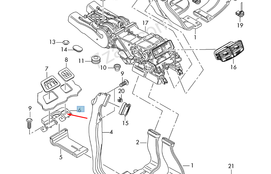 new audi a8 d4 left dashboard air intake vent 4h0819821b original