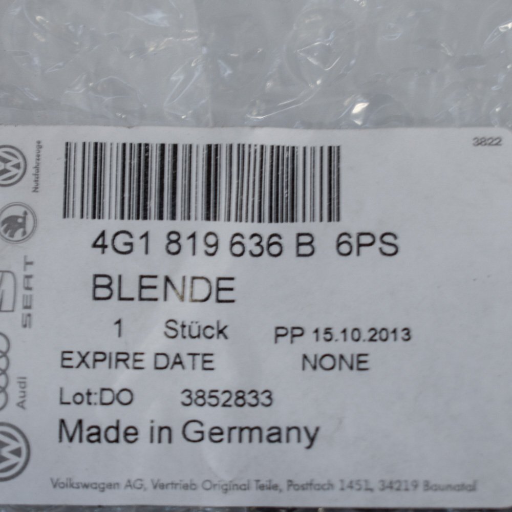 NEW AUDI A6 C7 DASHBOARD SPEAKER TRIM LHD 4G1819636B6PS ORIGINAL