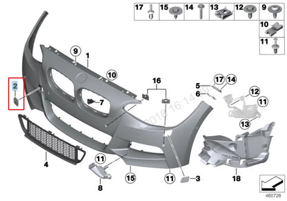 NEW BMW 1 F20 FRONT M SPORT BUMPER TOW EYE HOOK COVER 51118064578 2015 ORIGINAL