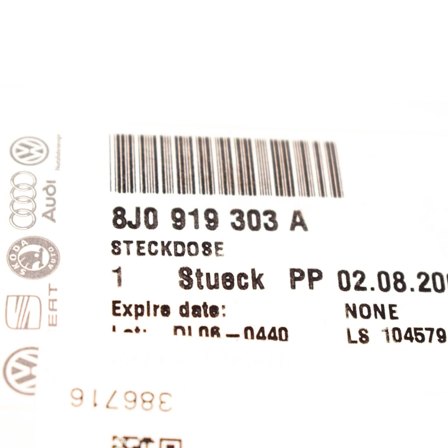 NEW AUDI TT 8J CIGARETTE LIGHTER SOCKET 8J0919303A ORIGINAL