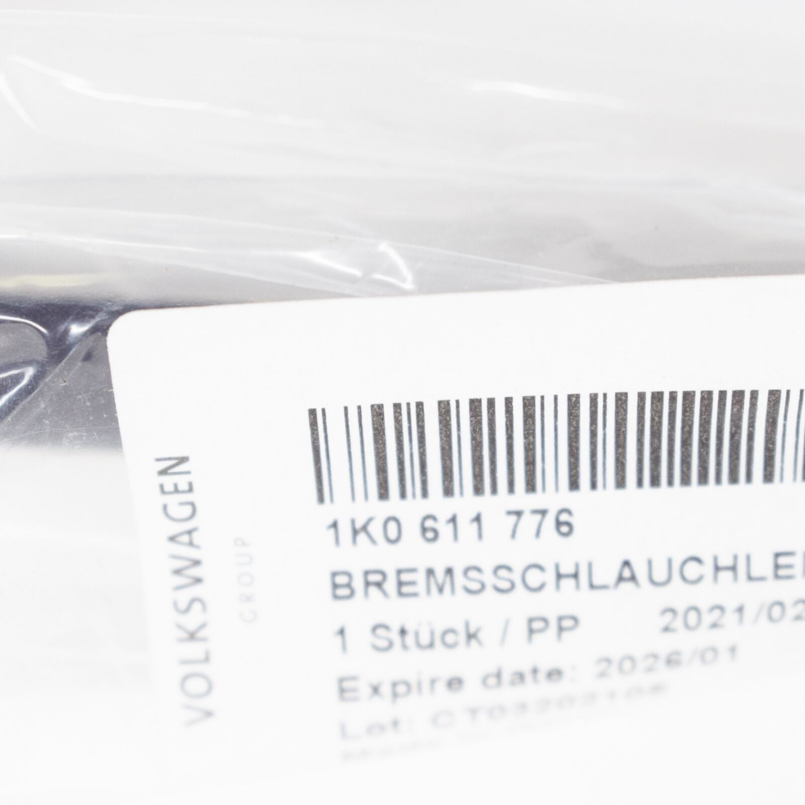 NEW AUDI A1 8X REAR RIGHT BRAKE HOSE 1K0611776 ORIGINAL