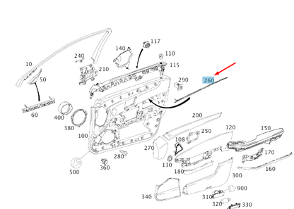 NEW MERCEDES-BENZ E W212 FRONT RIGHT DOOR OPTICAL FIBER A2128250210 ORIGINAL