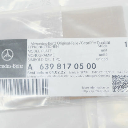 NEW MERCEDES-BENZ VITO W639 REAR PANEL DOOR BADGE A6398170500 ORIGINAL