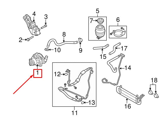 NEW AUDI A5 SPORTBACK 8T POWER STEERING PUMP 8K0145153F ORIGINAL