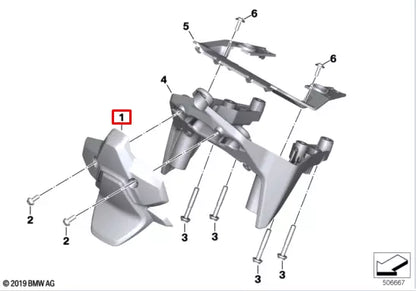 NEW BMW K83 F 900 R FRONT PANEL INSTRUMENT COVER 46638403837 ORIGINAL