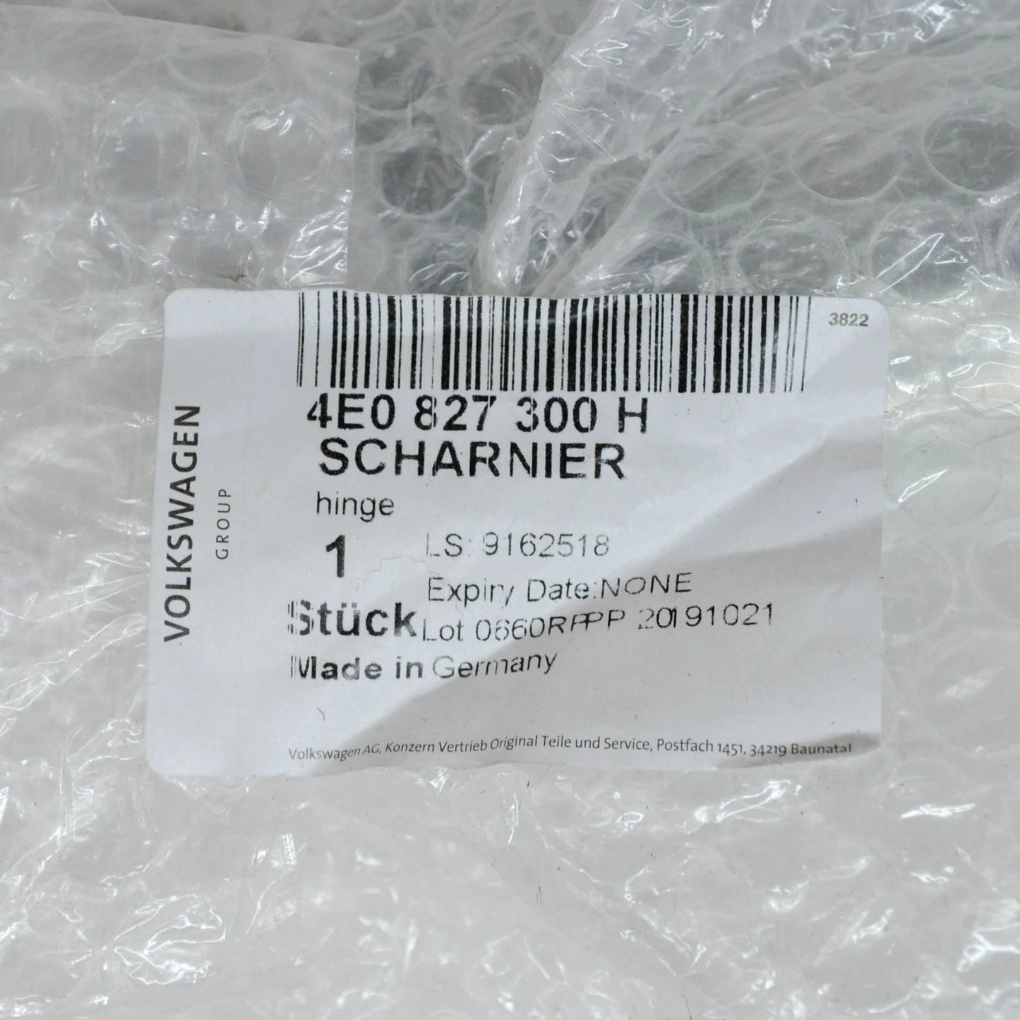 NEW AUDI A8 D3 4E RIGHT TAILGATE HINGE 4E0827300H ORIGINAL