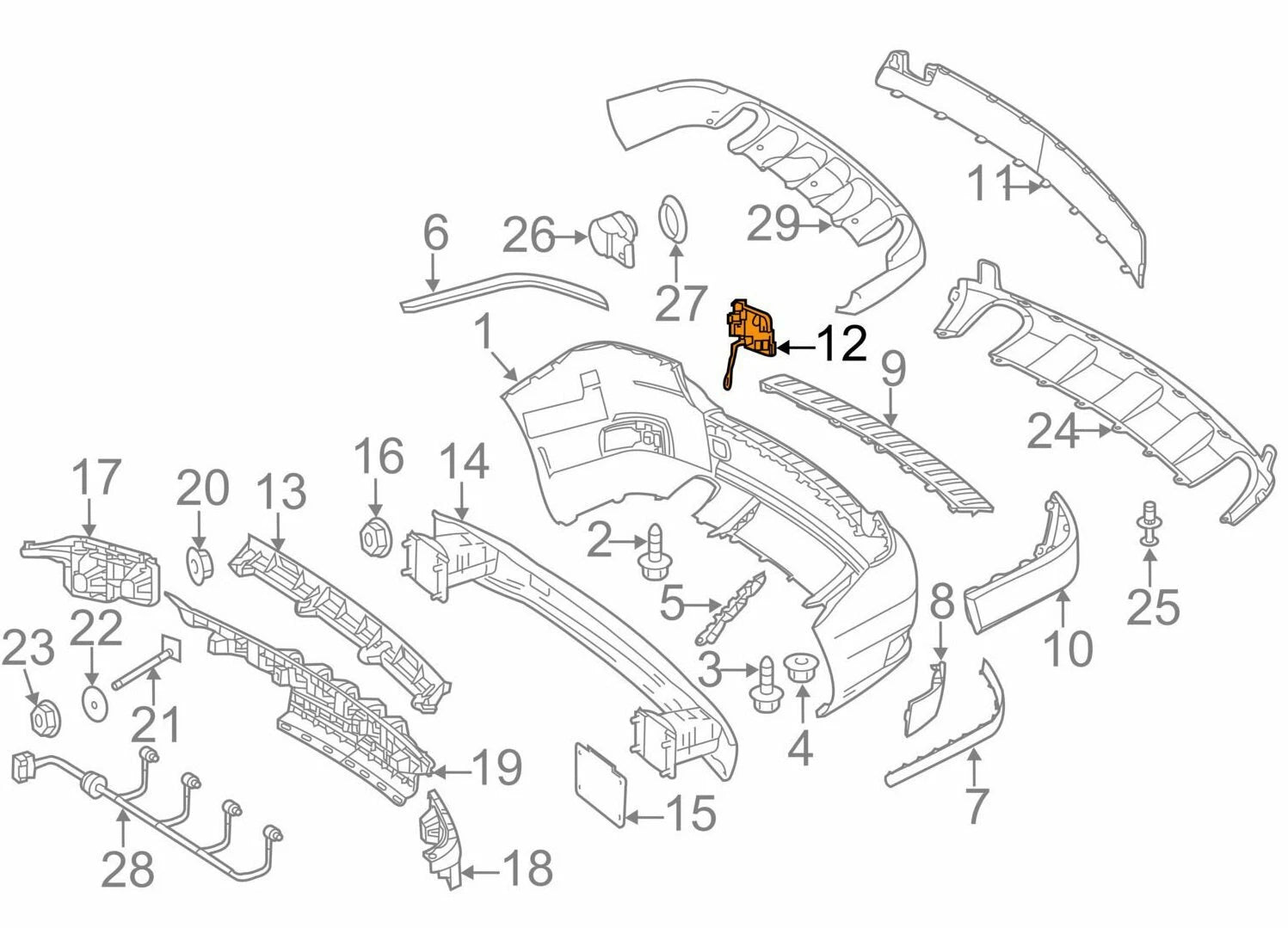 NEW MERCEDES-BENZ C-CLASS W204 REAR BUMPER TOW EYE COVER A2048855323 ORIGINAL
