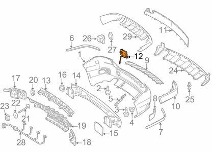 NEW MERCEDES-BENZ C-CLASS W204 REAR BUMPER TOW EYE COVER A2048855323 ORIGINAL