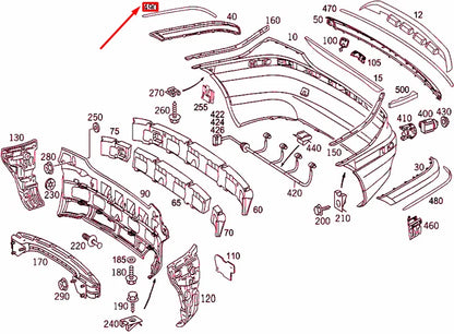 NEW MERCEDES-BENZ C COUPE CL203 REAR BUMPER RIGHT MOLDING A2038859021