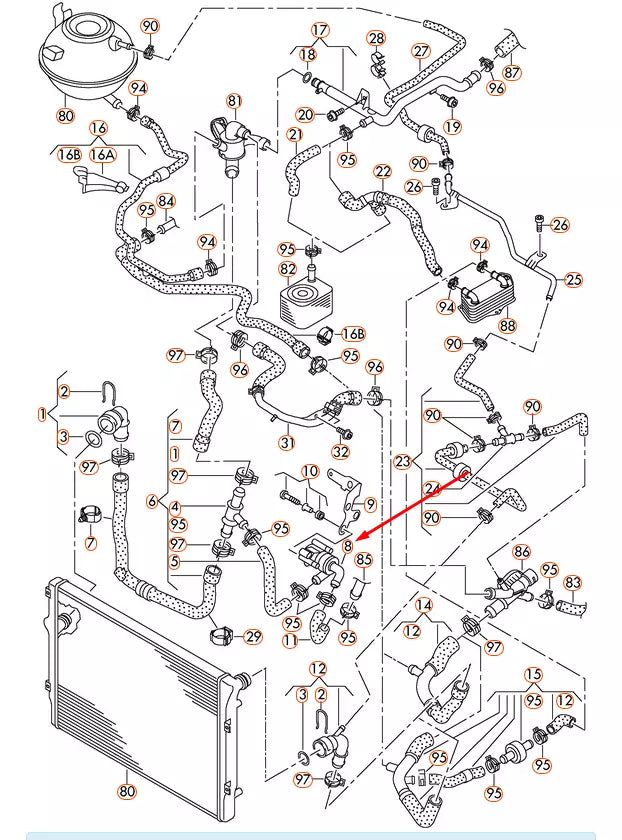 NEW AUDI A3 8P ADDITIONAL COOLANT PUMP 5N0965561A ORIGINAL