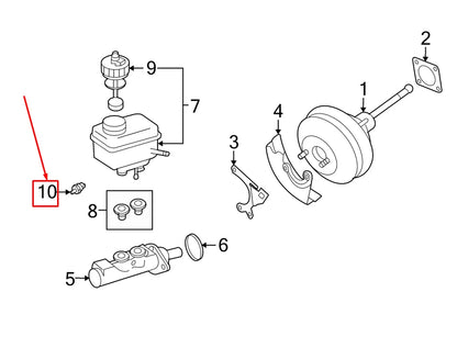 NEW VW BEETLE CABRIO 1Y FRONT MASTER CYLINDER PRESSURE SENSOR 1J0907597A