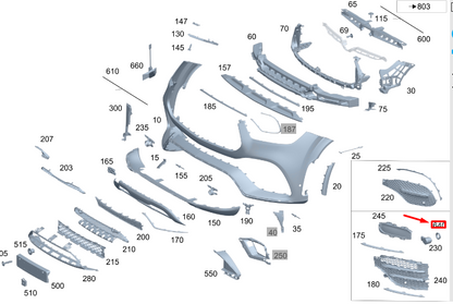 new mb gle w167 front park sensor decoupling ring a0005422112 original