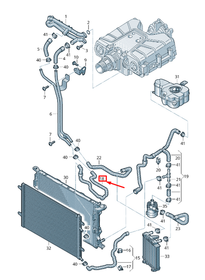 new audi a8 4h radiator coolant hose 4h0121060j original
