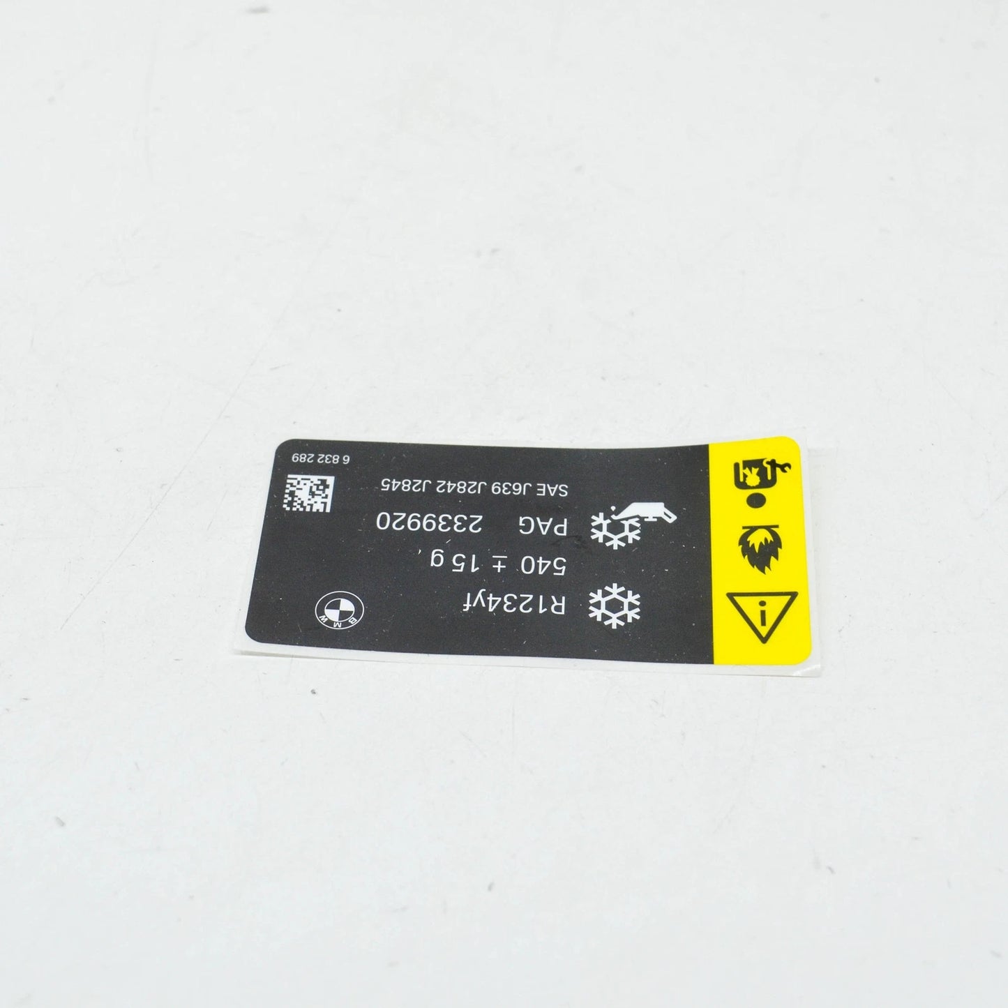 NEW BMW 2 CABRIO F23 COOLANT LABEL 540/-10G 71236832289 6832289 ORIGINAL