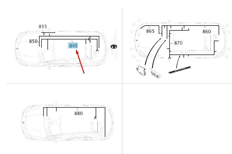 NEW MB CLA C117 REVERSING CAMERA WIRING HARNESS LHD A1175404902 ORIGINAL