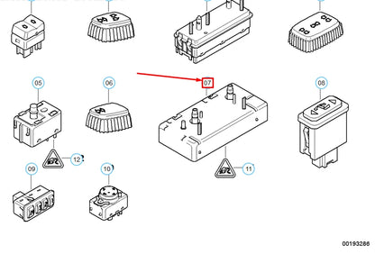 NEW BMW 5 E39 FRONT LEFT SEAT ADJUSTING SWITCH 61316910717 ORIGINAL