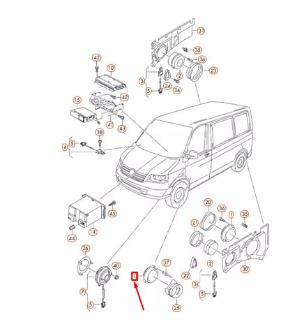 NEW VW TRANSPORTER T5 FRONT DOOR MID RANGE BASS SPEAKER 7E0035453D