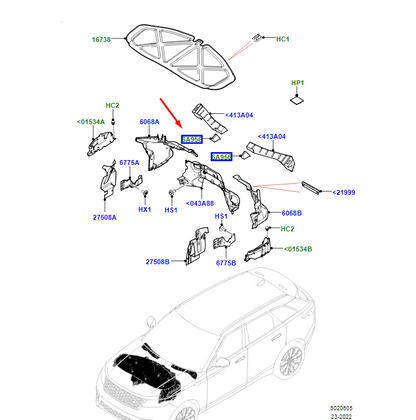 new lar range rover velar l560 energy absorbing foam pad lr092562 original