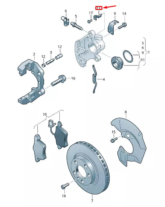 NEW VW TRANSPORTER VI T6 FRONT BRAKE CALIPER CABLE HOLDER 7M3615133