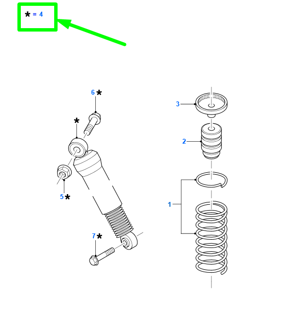 new ford mondeo estate mk3 rear shock absorber 1130118 1s71-18008-ab original