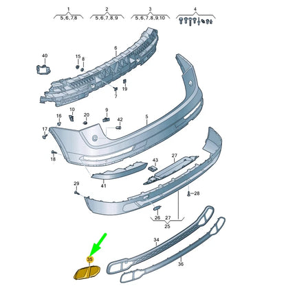 NEW AUDI Q5 FY REAR BUMPER RIGHT CLOSING ELEMENT 80A807320C