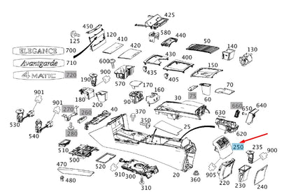 NEW MERCEDES-BENZ E W212 CENTER CONSOLE REAR AIR VENT A21283004549116 ORIGINAL