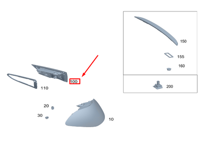 new mercedes-benz gle w167 coupe rear left inner taillight a1679066707 original
