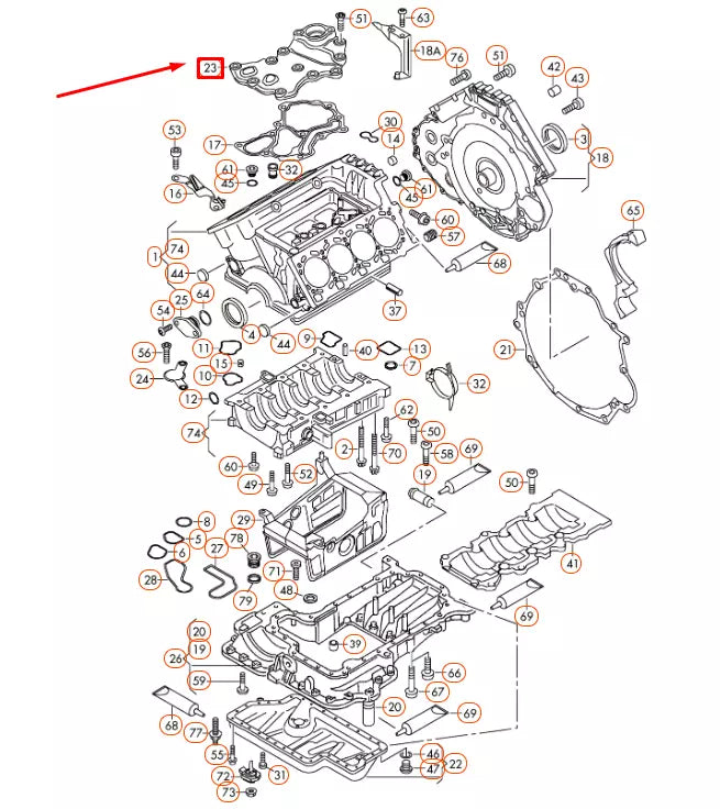 NEW AUDI A6 C6 ENGINE CRANKCASE VENT VALVE COVER 079103704E ORIGINAL