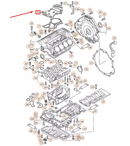 NEW AUDI A6 C6 ENGINE CRANKCASE VENT VALVE COVER 079103704E ORIGINAL