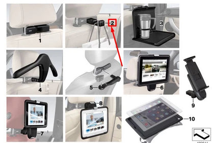 NEW BMW 1 F20 INTERIOR SEAT HOOK 51952449253 ORIGINAL