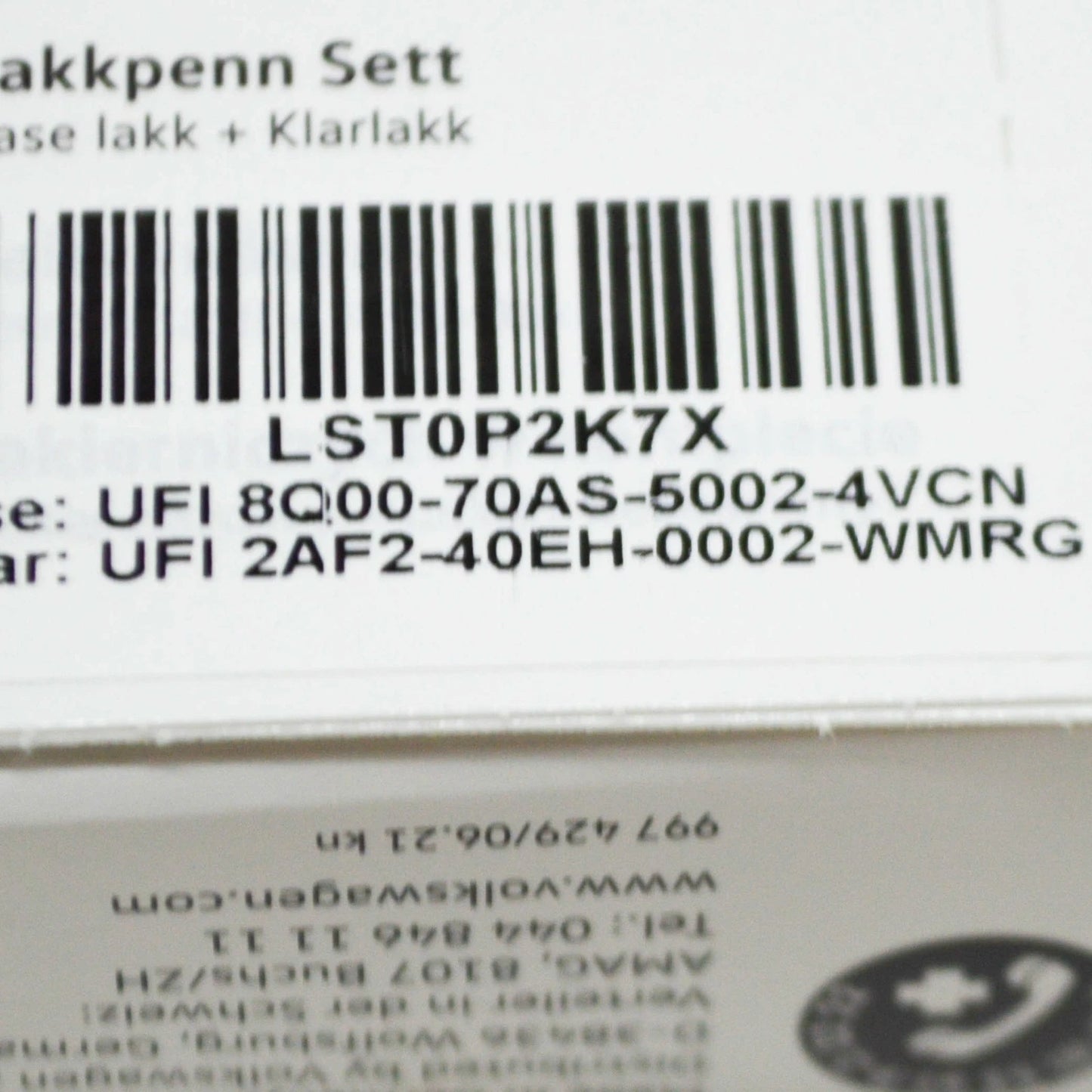 NEW VW AUDI ISLAND GREY PEARL EFFECT TOUCH UP PAINT SET LST0P2K7X ORIGINAL