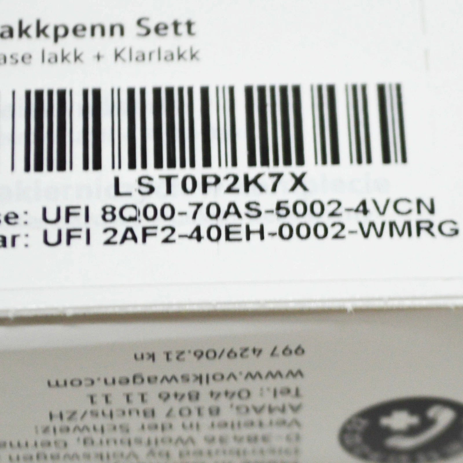 NEW VW AUDI ISLAND GREY PEARL EFFECT TOUCH UP PAINT SET LST0P2K7X ORIGINAL