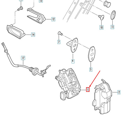 NEW VOLKSWAGEN GOLF 5G MK7 REAR RIGHT DOOR LOCK 5K4839016AH ORIGINAL