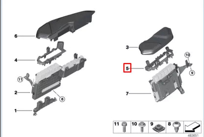 NEW BMW M5 F90 CONTROL UNIT BOX ADAPTER PLATE 12907857151 ORIGINAL