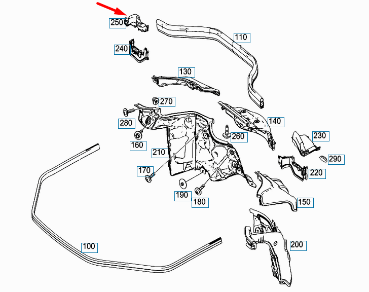 NEW MERCEDES-BENZ GLE W166 FRONT RIGHT DAMPING A1666820223 ORIGINAL