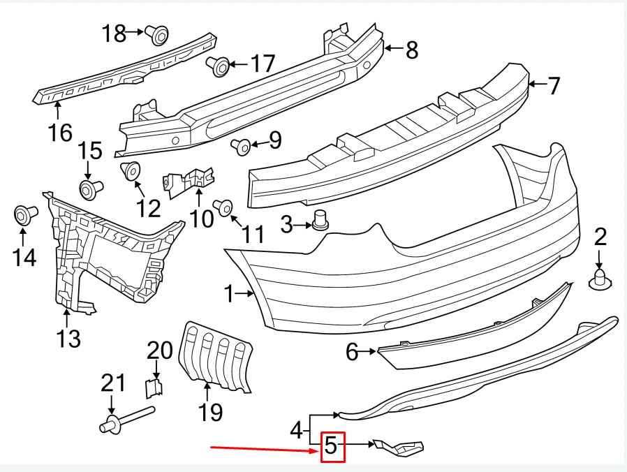 NEW VW JETTA MK6 16 REAR BUMPER TOW HOOK COVER 5C6807441GRU ORIGINAL