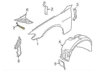 NEW BMW 7 E65 DEFLECTOR LIP LEFT 51717027445 ORIGINAL