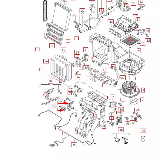 NEW AUDI A3 8PA LEFT HEATER FLAPER MOTOR ACTUATOR 5WA898511 ORIGINAL