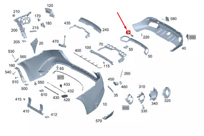 NEW MERCEDES-BENZ GLE W167 REAR BUMPER TOWING EYE COVER A1678852901 ORIGINAL