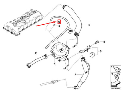 NEW BMW 3 E90 ENGINE CRANKCASE EXTRACTION LINE 7537701 11157537701 ORIGINAL