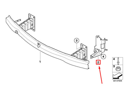 NEW BMW 3 E90 FRONT LEFT BUMPER CARRIER BRACKET 51647154545 7154545 ORIGINAL