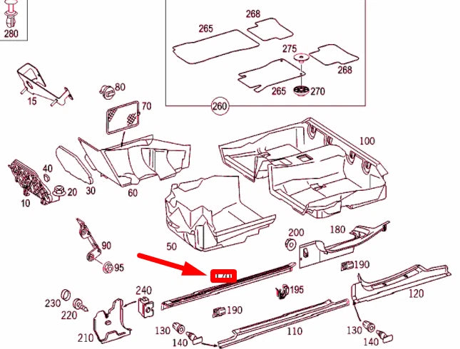 NEW MERCEDES-BENZ C W203 FRONT LEFT INNER DOOR SILL TRIM A20368627367D43