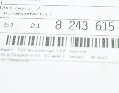 NEW BMW X5 E53 FRONT LEFT EXTERIOR DOOR HANDLE CARRIER 51218243615 ORIGINAL