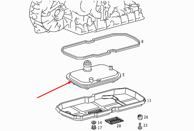 NEW MB A-CLASS W168 AUTOMATIC TRANSMISSION HYDRAULIC FILTER A1683770395 ORIGINAL