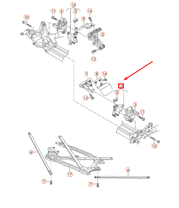 new audi a5 8t engine left retaining plate 8k0399059a original