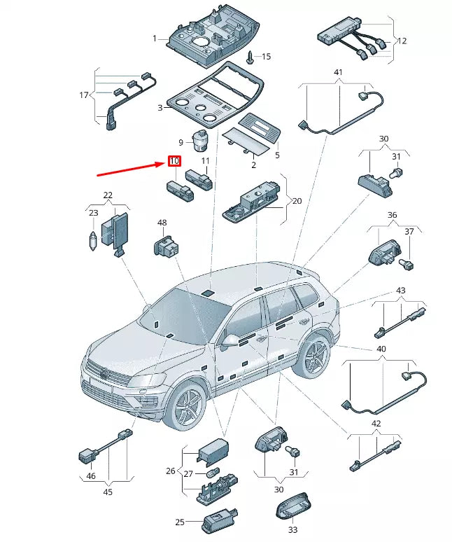 NEW VW TOUAREG 7P MK2 TELEPHONE CONTROL PANEL 7P6959619DH67