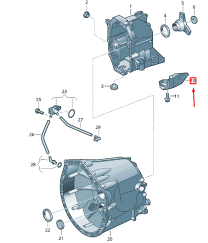 new volkswagen crafter flatbed 2f mk1 gearbox cover 0b8325423 original
