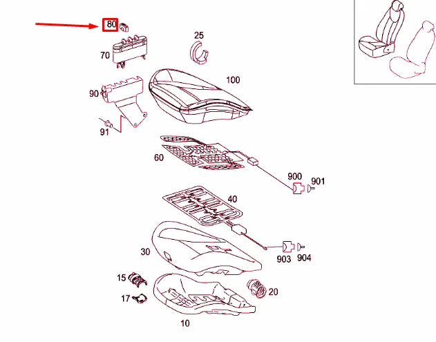NEW MERCEDES-BENZ A W169 FRONT SEAT ADJUSTMENT KNOB A1698700310 ORIGINAL