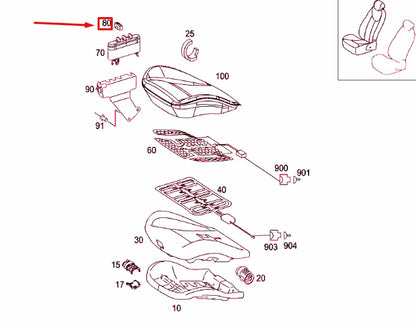 NEW MERCEDES-BENZ A W169 FRONT SEAT ADJUSTMENT KNOB A1698700310 ORIGINAL