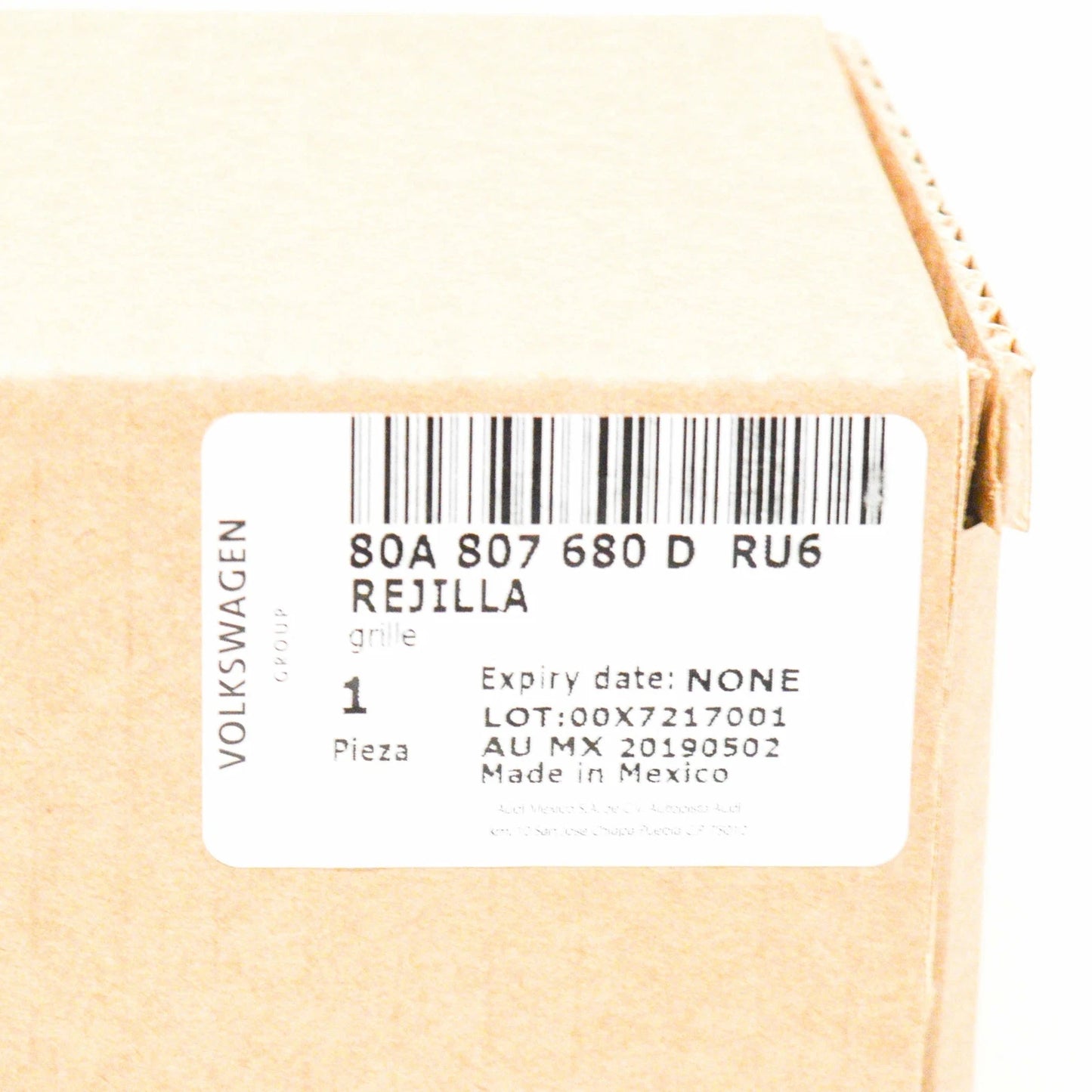 NEW AUDI Q5 FY FRONT RIGHT FOG LIGHT GRILL 80A807680DRU6 2017 GENUINE